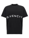 Givenchy Blackwhite Logo Embroidery T-shirt In Blackwhite