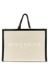 Givenchy Two-tone Canvas And Leather Medium G-tote Handbag In Blackwhite