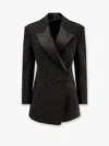 Givenchy Jacket In Wool With Pleated Back In Black
