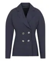 Givenchy Double-breasted Buttoned Blazer In Blue