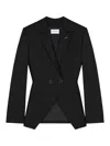 Givenchy Double-breasted Wool Blazer In Black