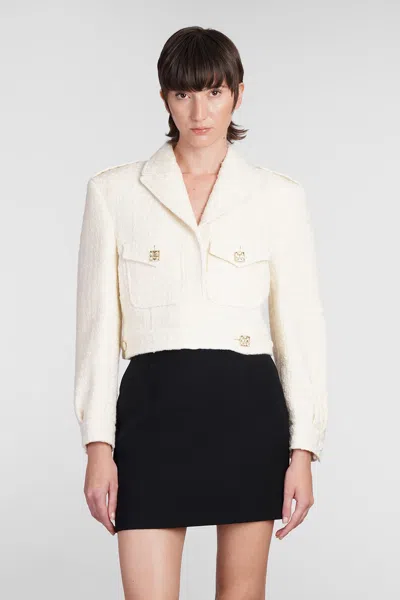 Givenchy Single-breasted Cropped Blazer In Beige