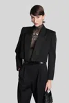 Givenchy Peak-lapel Padded-shoulder Blazer In Black