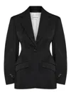Givenchy Single-breasted Cocoon Jacket In Wool In Black