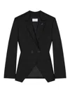 Givenchy Double-breasted Wool Blazer In Negro
