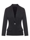 Givenchy Jacket In Wool With 4g Liquid Detail In Negro