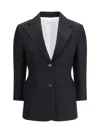 Givenchy Women Single-breasted Wool Blazer In Black