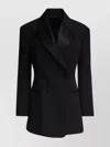 Givenchy Jacket In Wool With Pleated Back In Black