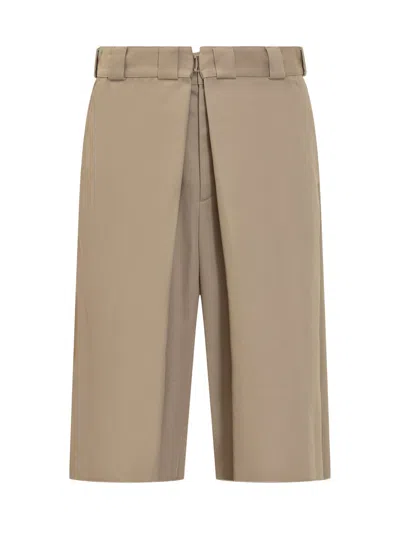 Givenchy Blend Cotton Bermuda Shorts In Beige