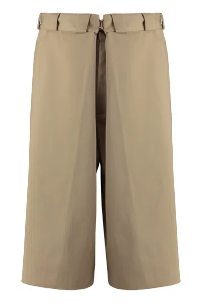 Givenchy Blend Cotton Bermuda Shorts In Beige