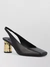 Givenchy Slingback Sandals Open Back Square Toe Heel In Black