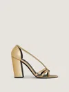 Givenchy Metallic Leather Dual-strap Block-heel Sandals