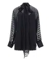 Givenchy Polka Dot-devoré Blouse In Black