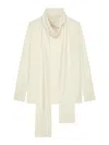 Givenchy Long-sleeved Silk Blouse In Cream