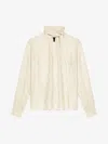 Givenchy Blouse In 4g Liquid Jacquard With Lavallière In Ecru