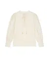 Givenchy Blouse In Linen With Laces With 4g Embroidery In Off White