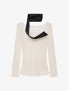 Givenchy Blouse En Georgette De Soie Avec Col Hirondelle