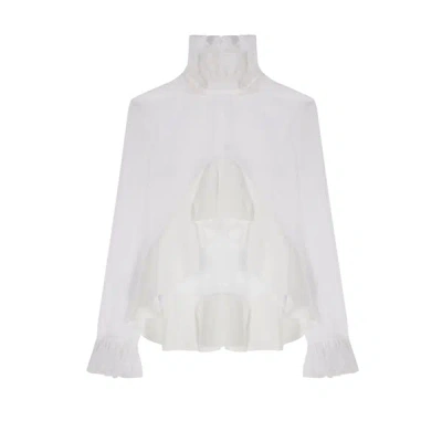 Givenchy Blouse Transparente En Soie In White