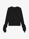 Givenchy Blouse With Bows In Crepe And 4g Embroidery In Black