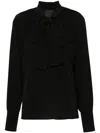 Givenchy 4g Silk Crepe Blouse In Black  