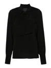 Givenchy 4g Silk Crepe Blouse In Black