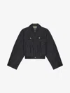 Givenchy Logo-embroidered Denim Jacket In Dark Blue