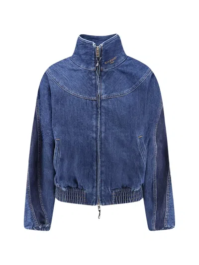 Givenchy Blouson In Medium Blue Denim