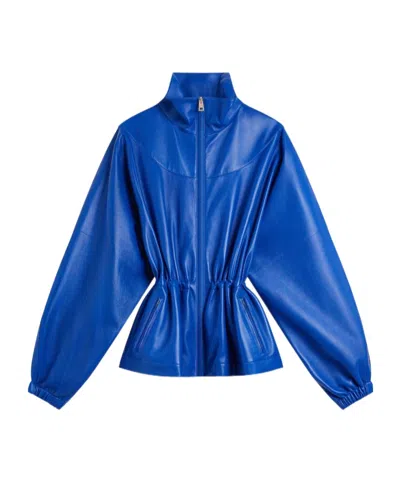Givenchy Blouson In Nappa Leather In Blue