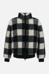 Givenchy Checked Embroidered Pile Jacket For Men In Black