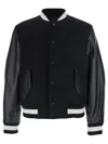Givenchy Blouson Jacket In Mixed Materials In Black