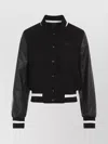 Givenchy Wool And Leather Jacket With Embossed Logo
