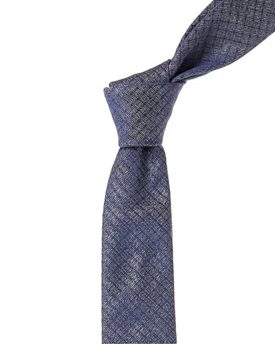 Givenchy Blue All Over 4g Jacquard Silk Tie