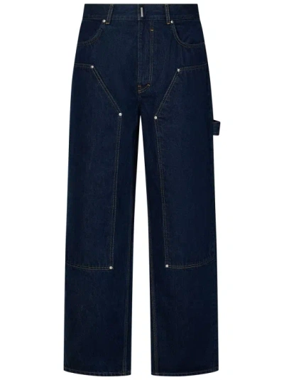 Givenchy Man Dark Blue Denim Carpenter Cargo Jeans