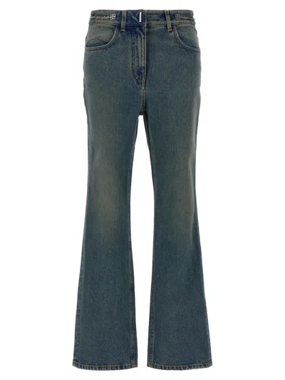 Givenchy Blue Chain Bootcut Leg Jeans