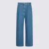 Givenchy Womens Deep Blue Relaxed-fit Wide-leg Mid-rise Denim Trousers