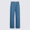 Givenchy Womens Deep Blue Relaxed-fit Wide-leg Mid-rise Denim Trousers In Deep Blue