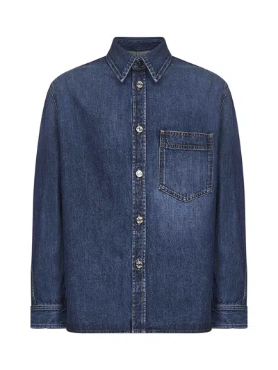 GIVENCHY BLUE COTTON DENIM OVERSHIRT