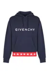 GIVENCHY BLUE COTTON HOODIE FOR MEN