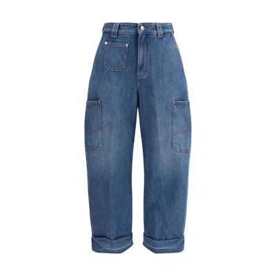 Givenchy Women Cocoon Cargo Jeans In Blue