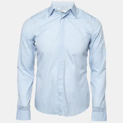 Pre-owned Givenchy Blue Cotton Long Sleeve Shirt S