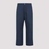 Givenchy Tailored Cotton Blend Trousers In Blue