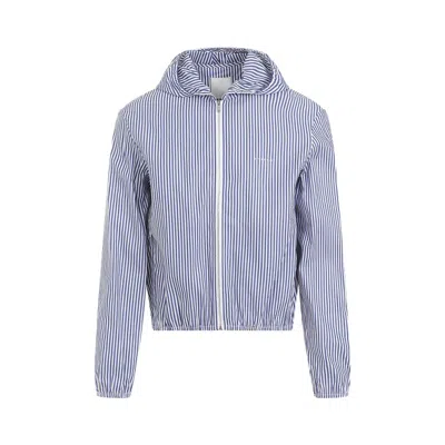 GIVENCHY GIVENCHY BLUE COTTON SHRUNKEN WINDBREAKER JACKET