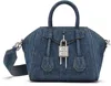 Givenchy Blue Denim Antigona Lock Toy Bag In 401-dark Blue