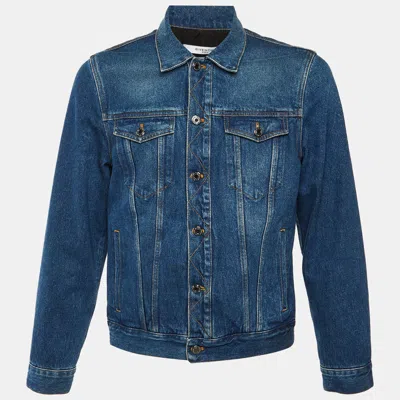 Pre-owned Givenchy Blue Denim Button Front Jacket L