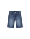 Givenchy Denim Bermuda Shorts In Blue
