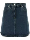 Givenchy Denim Skirt With Back And Front Pockets In Blue