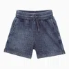 GIVENCHY BLUE DENIM SHORTS WITH 4G PATTERN