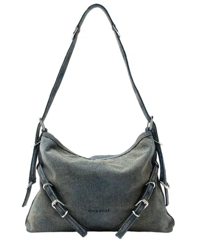 Givenchy Blue Denim Voyou Medium Shoulder Bag (authentic Pre-loved) In Green