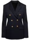 Givenchy Wool Blend Blazer With Back Slit And Multiple Pockets In Black