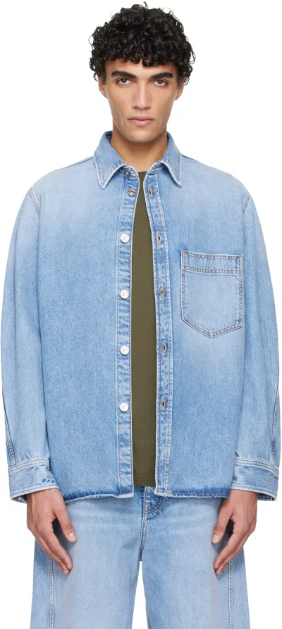 Givenchy Blue Faded Denim Overshirt